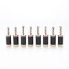 [Kawaki] High-End Carbon Fiber Banana Plugs, 8-Pack, Solderless (Screw Type), Speaker Terminal Connectors, 24K Gold Plated [P282]