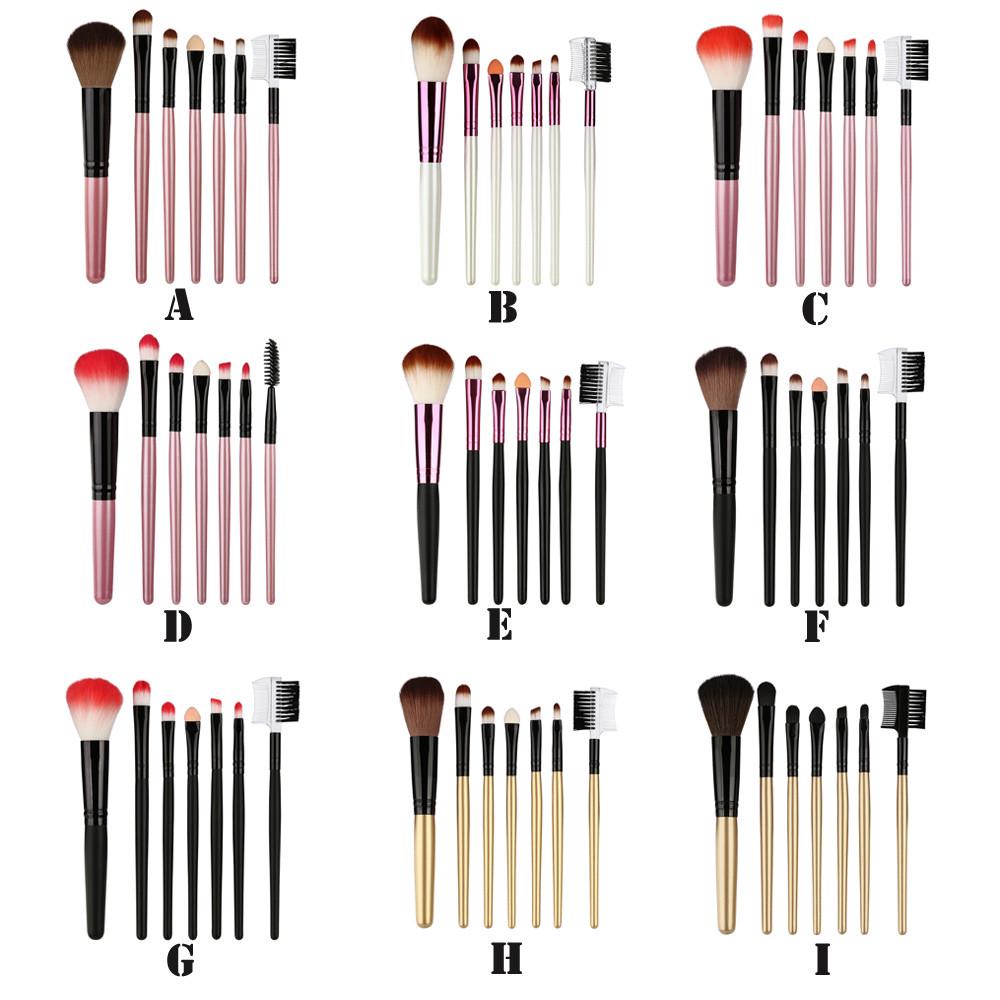 Buy 7 Pcs Wood Cosmetics Blending Brushes Makeup Brush EyeShadow Set at affordable prices — free