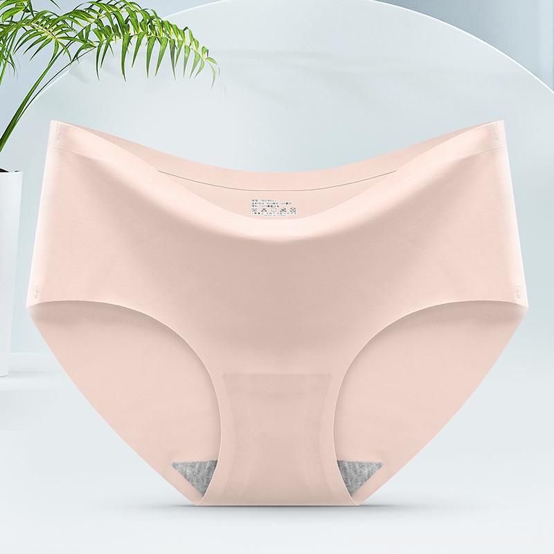 Women's Mid-Waist Ice Silk Seamless Thong Panty