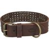Collier Pour Chien - TRIXIE - Marron - Cuir Rustique - Rivets - XL