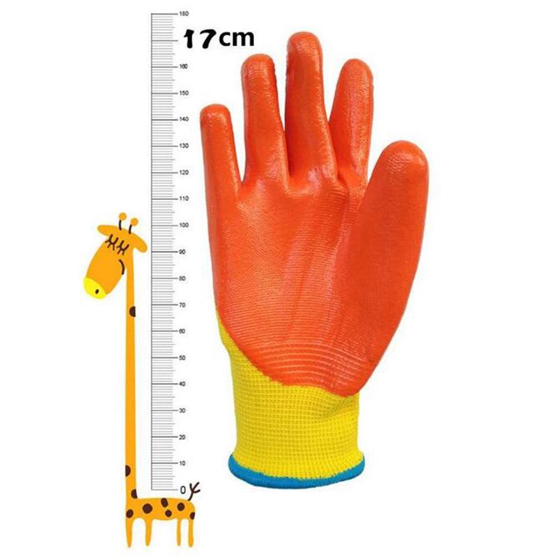 Breathable Kids Gardening Gloves Resistant Non-Slip Anti-Stab Protective Gloves