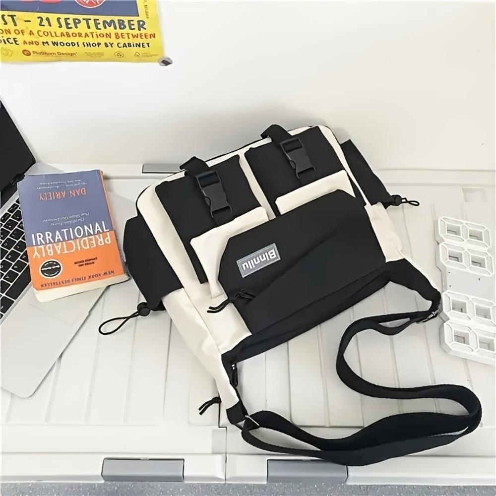 Japanese Style Men Crossbody Bag Large Capacity Casual Messenger Bag Nylon Postman Bag  Boys