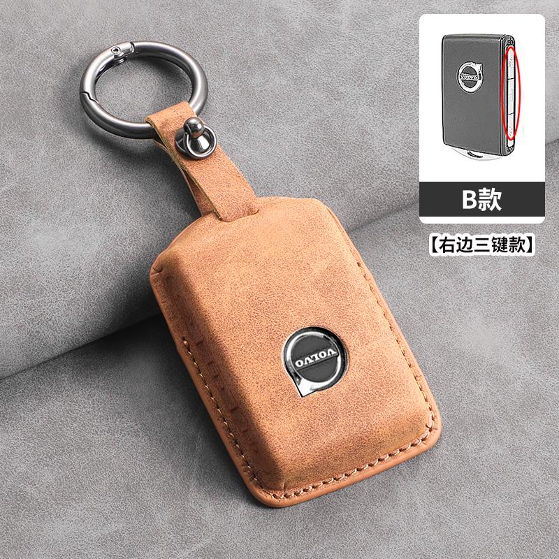PU Leather Car Key Bag Protection Case for Volvo CX60 CX40 CX90 V40 V50 V70 S60 AWD RDESIGN S40 S90 T6 Car Accessories