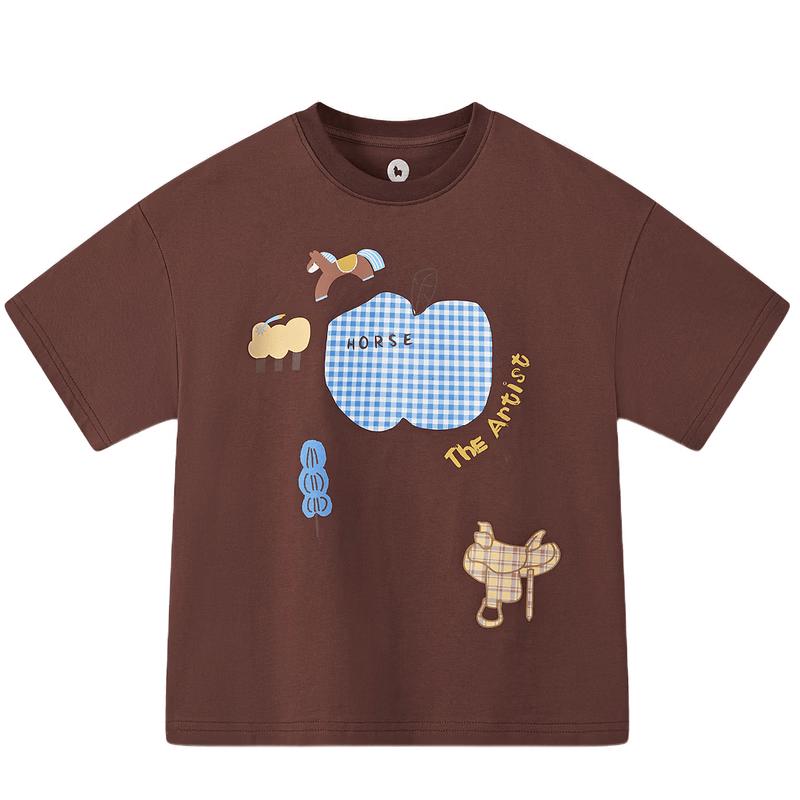 MQD Boys  Cotton Cartoon Short Sleeve T-Shirt 150