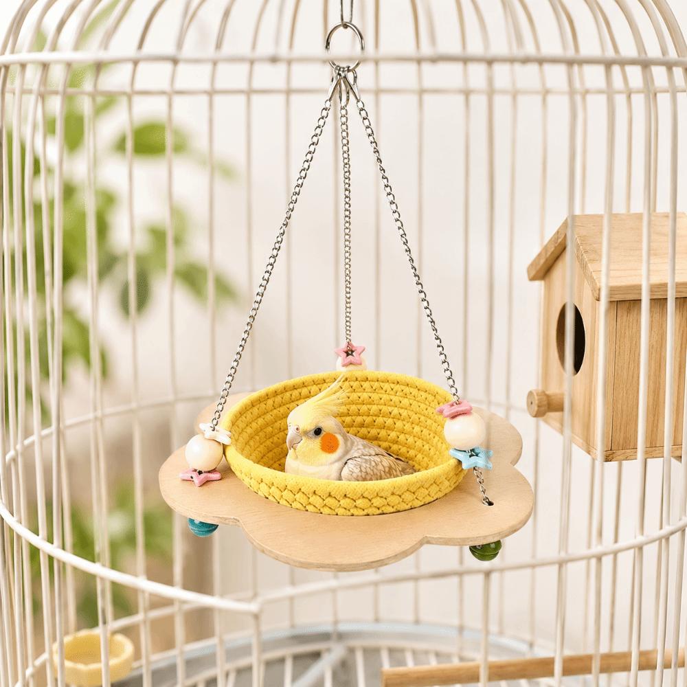 Cozy Woven Bird Nest Round Bird Sleeping Hut Multi-Purpose Hanging Bird Nest Bird Breeding