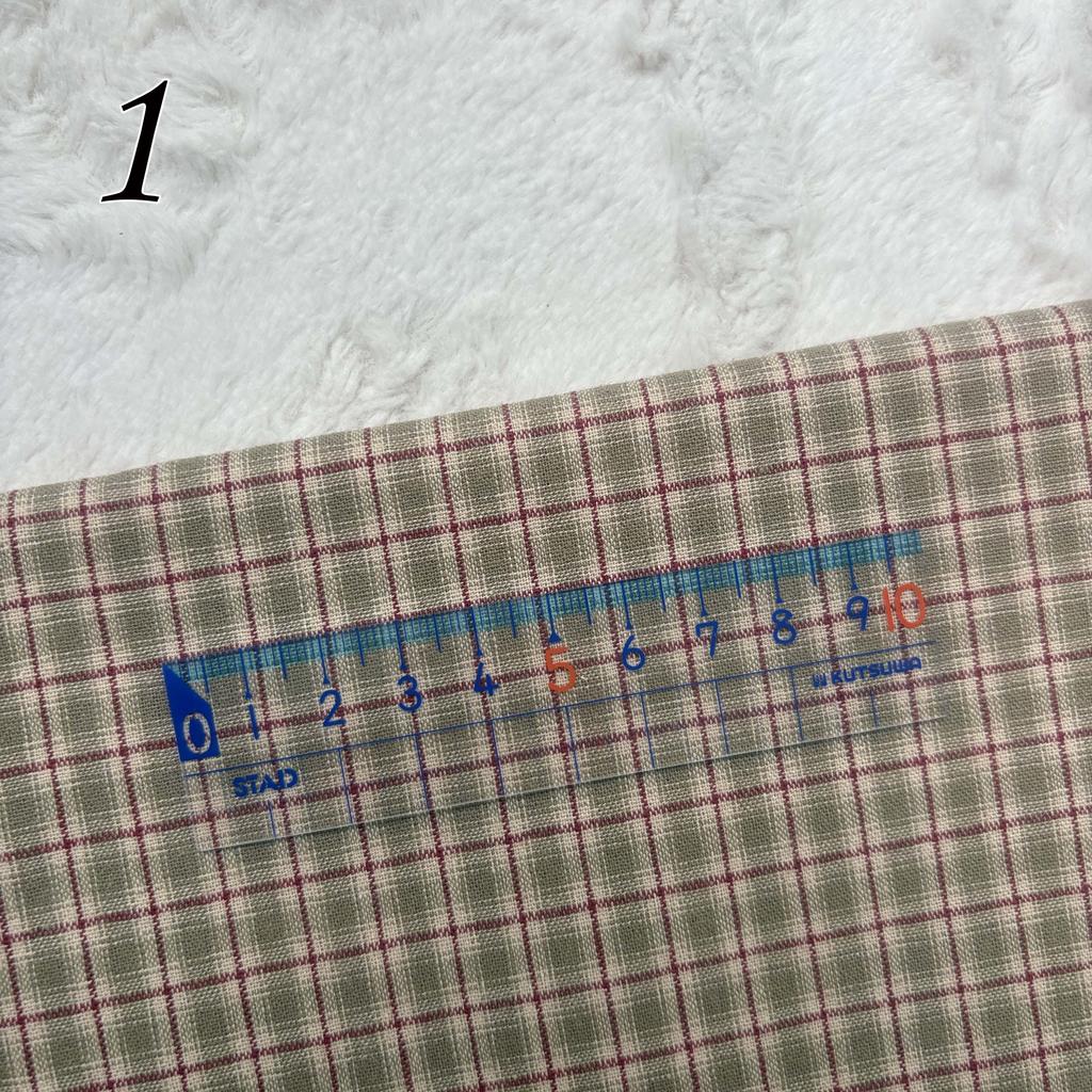 בד משבצות פסים 13 צבעים בד יפני צבוע בחוט בד DIY תפירה ידנית טלאים חבילת בד 100% כותנה