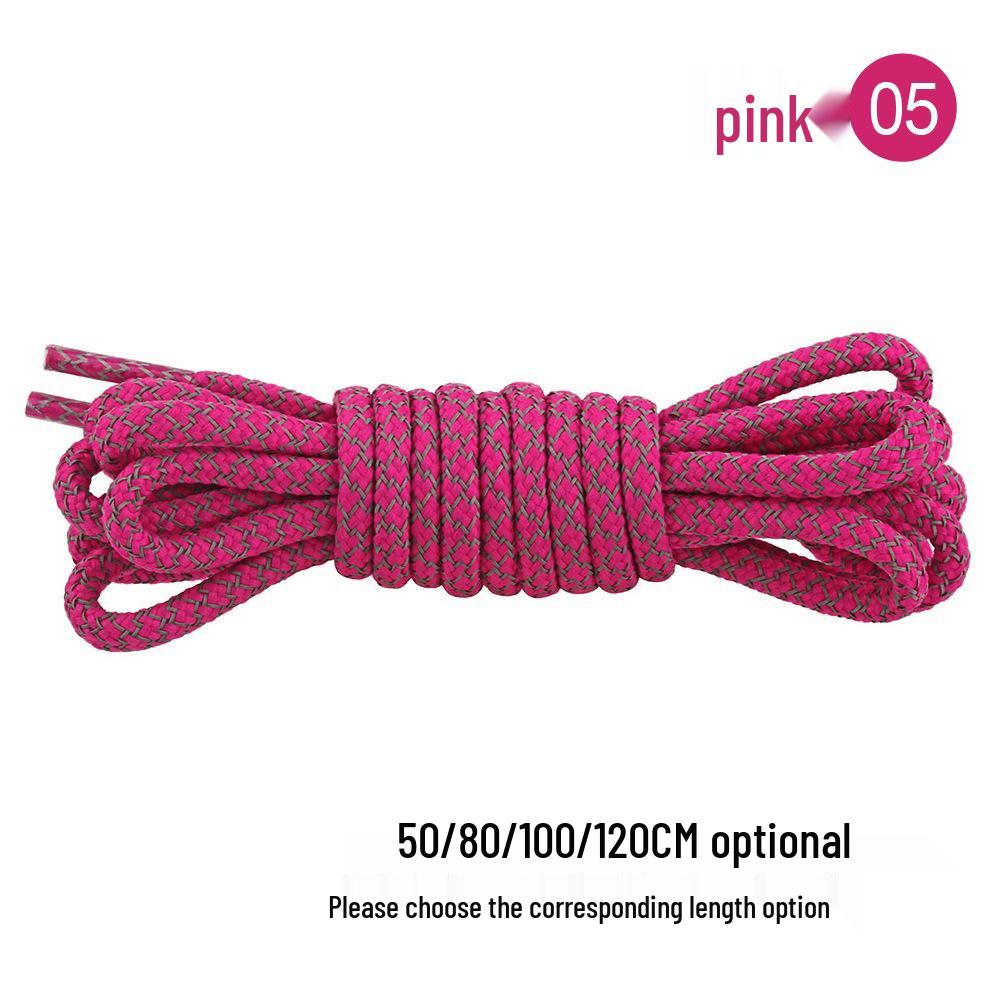 17 Reflective Round Fluorescent Shoelaces for Casual Basketball Shoes