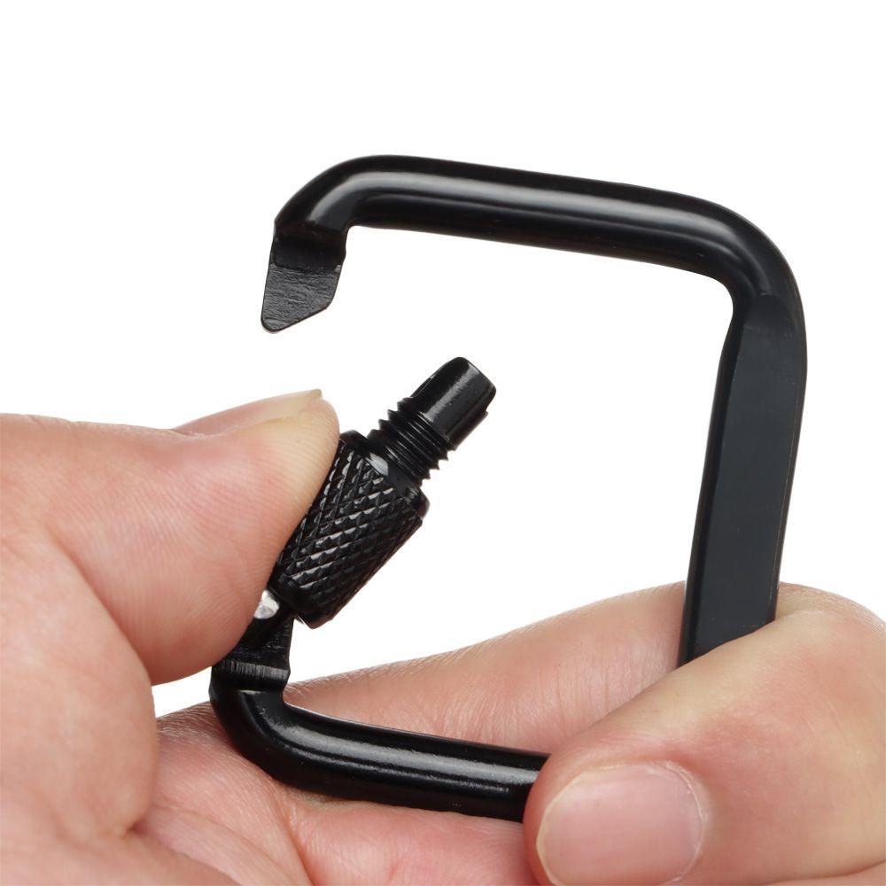 Safety Multicolor Aluminium Camping Hiking Hook Alloy Carabiner Buckle Keychain Climbing Button