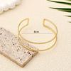 Vintage Minimalist Upper Opening Arm Bracelet for Women Fashion Geometric Gold Color Circular Bangles Boho Zircon Party Gifts
