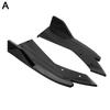 Pair Universal Car Rear Bumper Spoiler Lip Carbon Fiber Wing Trim Protection Anti-crash Diffuser Side Skirt Wrap Angle Splitter