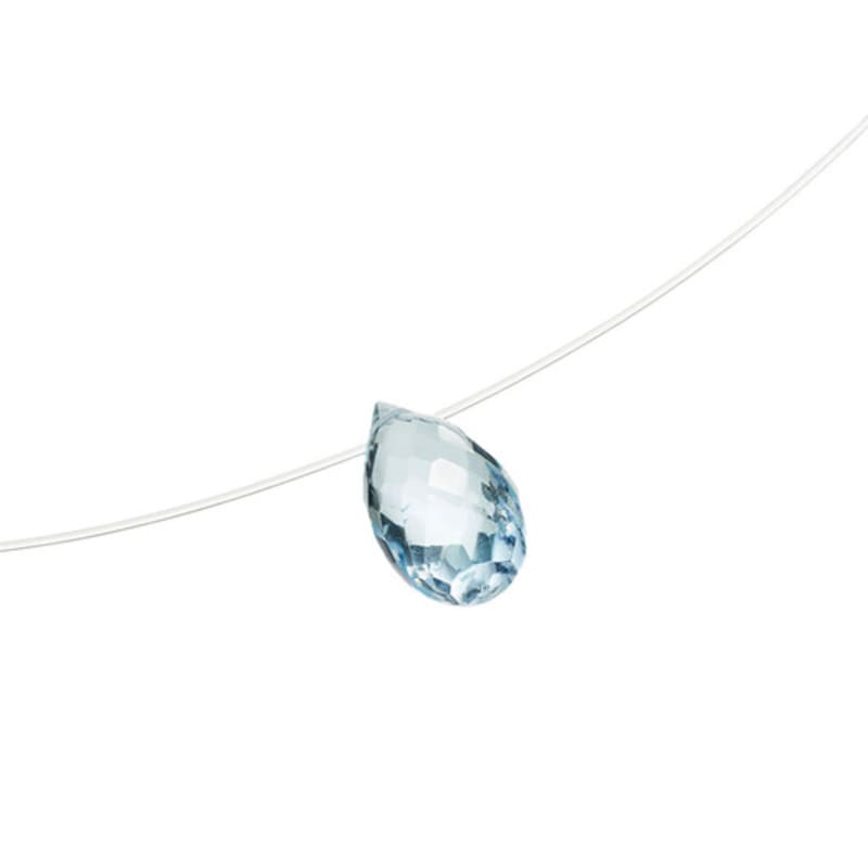 

XTE [03 Mar] Aquamarine Floating Necklace 36cm+8cm