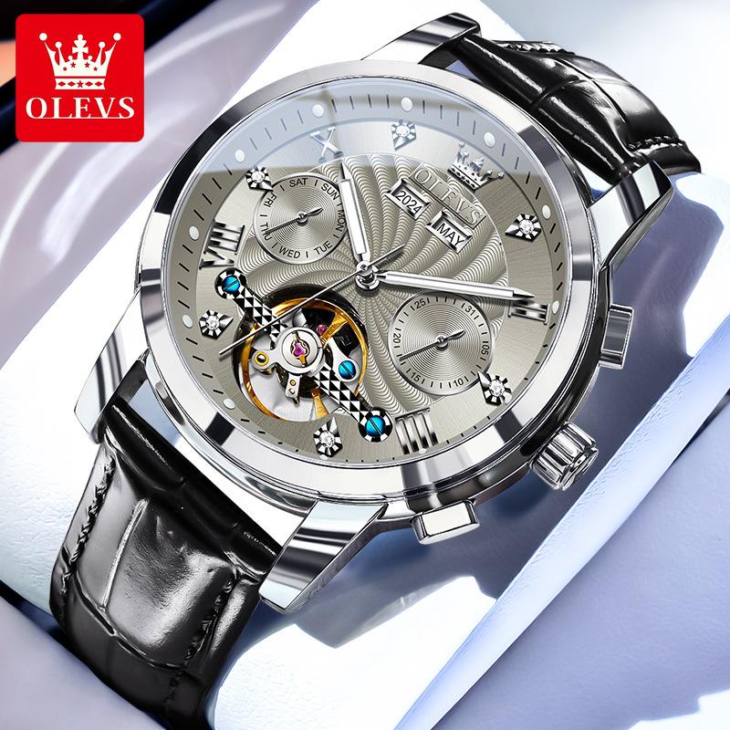 Julian Cheung Endorsed OLEVS Automatic Mechanical Skeletonized Waterproof Men's Watches