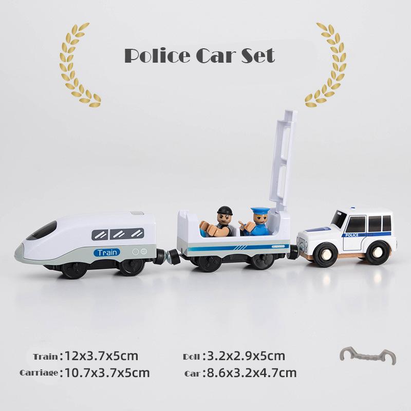 Battery Operated Action Locomotive Train Magnetic Connection Powerful Train Set Fit for Wooden Trains and Tracks Kids Gifts