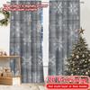 2D Flat Printing  2pcs Festive Frostflakes Modern Curtain Modern Versatile Polyester Curtains Decorations Inside Use for Kitchen