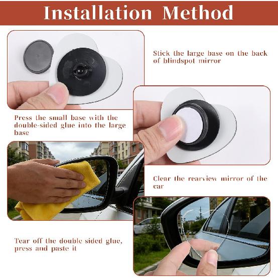 Heart Blind Spot Mirrors 2 Pack, Adjustable Wide Angle Car Side | Convex Rear View Mirror for Cars, SUVs & Trucks. Eliminates Blind Spots, Enhances