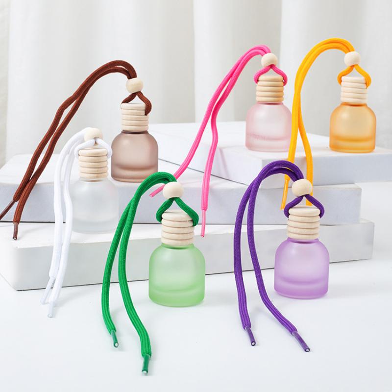1Pcs 11ml Air Freshener Empty Bottle Car Hanging Glass Bottle Aromatherapy Pendant Diffuser Car Decoration Aromatherapy Ornament
