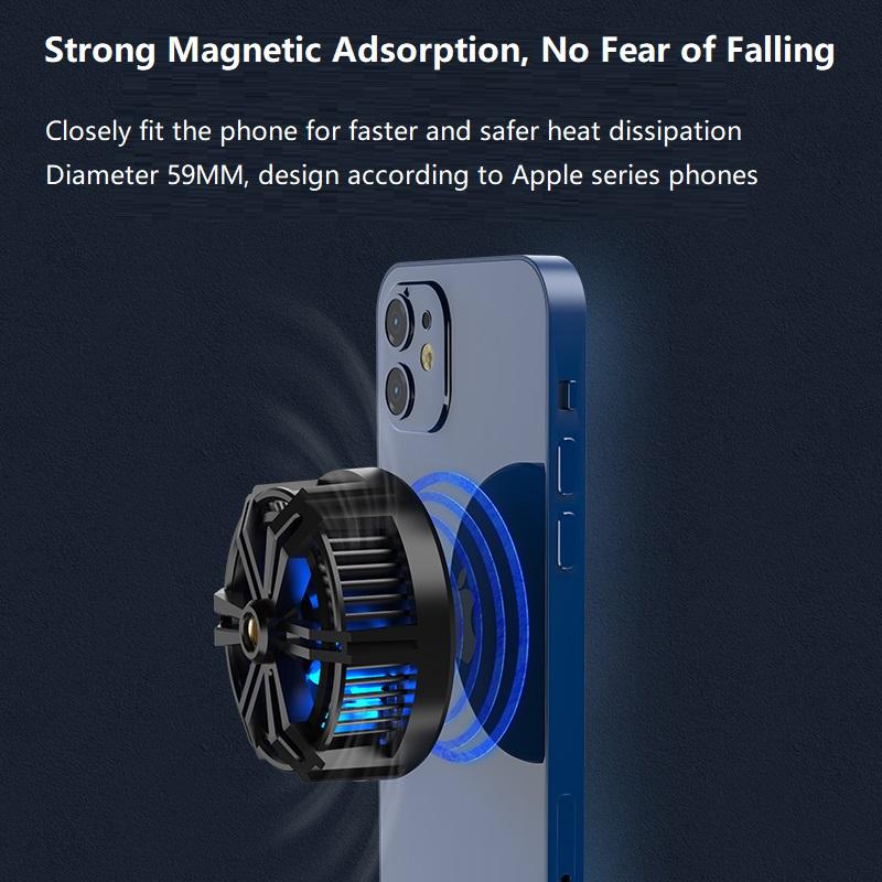 Ventilateur Magnétique De Refroidissement Pour Smartphone - Fixation Magnétique, Silencieux, Portable