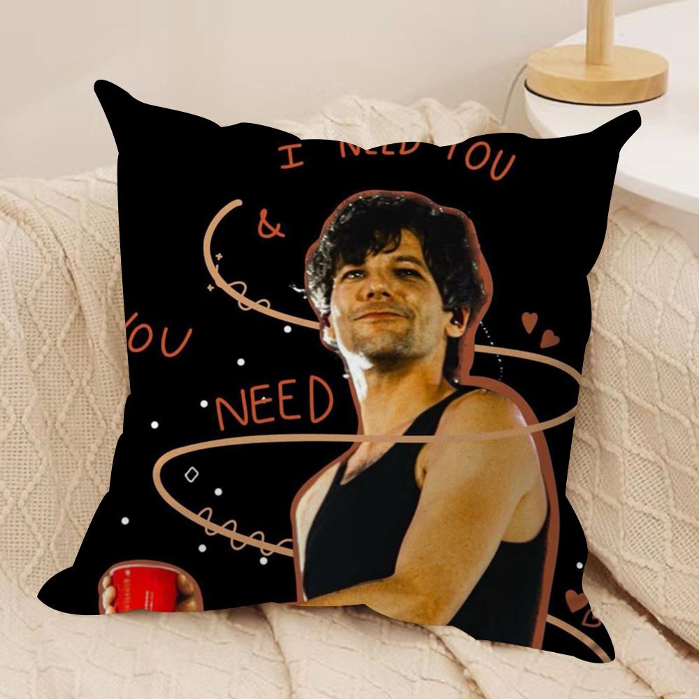 Louis Singer Tomlinsons Kissenbezug Seidiger Kurzer Plüsch Beidseitig Bedruckter Kissenbezug für Sofa Alle Jahreszeiten Heimdekoration Geschenk