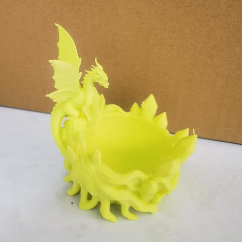 Fantasy Dragon Figurine Trinket Box 3D Printed Dragon Shaped Bowl Jewelry Storage Tray Desktop Organizer for Keys Small Items