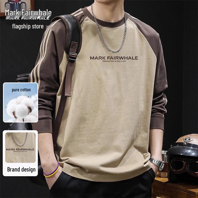 

MARK FAIRWHALE Men s Loose Fit Cotton Long Sleeve T-Shirt 2XL