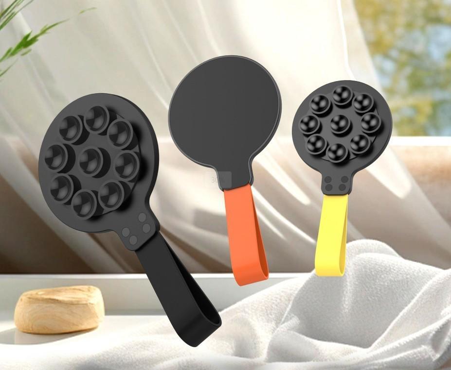 Silicone Suction Magnetic Phone Holder for Bathroom or Glass Walls Yellow Suction Cup Phone Holder