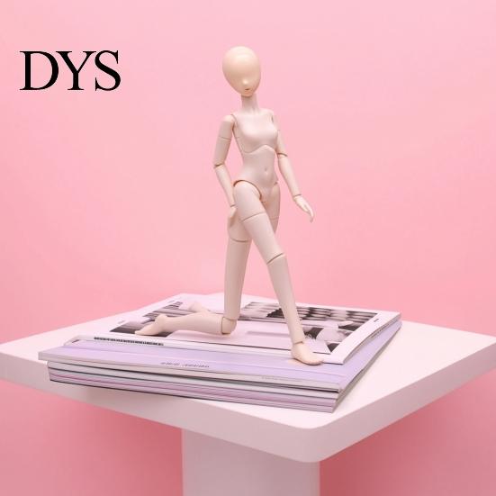 Posable Figure Body 1/6 Scale Doll with 3 Neck Adapters, 9.8-Inch Blank Action Articulated Flexible Joint, Miniature Female for Custom
