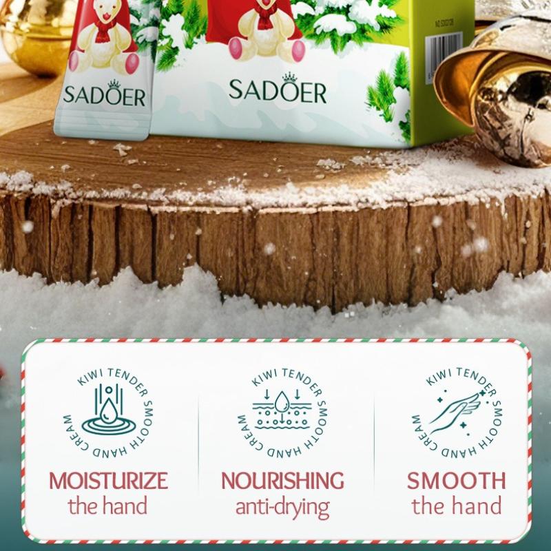 Christmas Kiwi Smooth Hand Cream SADOER Anti-drying and Cracking Moisturizing Hand Cream