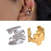 Stylish Floral Ear Clip Jewelry Stainless Steel Flower Earrings Comfort Wear Daily Accessory Fashion Accessories