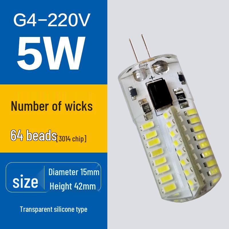 G4 12V LED High Brightness Small Bulb - Low Voltage Crystal Vanity Light