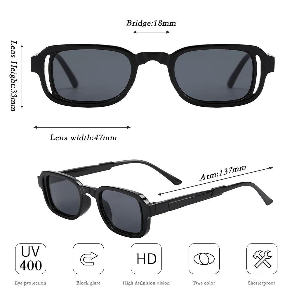 Luxurious Rectangle Sunglasses Women Oval Vintage Brand Designer Square Sun Glasses UV400 Men Shades Female Eyewear Anti-glare