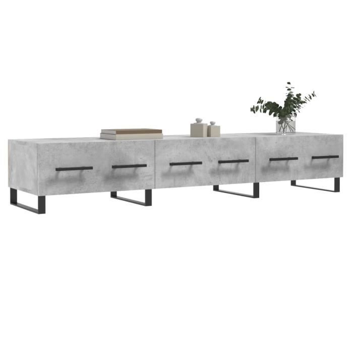 VidaXL Meuble TV gris béton 150x36x30 cm bois d'ingénierie 829176