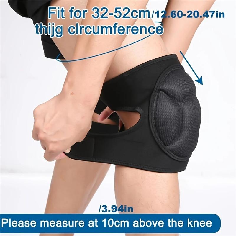 1pair Sports Anti-collision Sponge Anti-fall Knee Pads Football Basketball Fitness Roller Skating Protective Gear Anti-fall