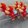 4D Cartoon Foil Balloons Elephant Stand Walking Balloon With Wheel For Kids Birthday Party Decoration Baby Shower