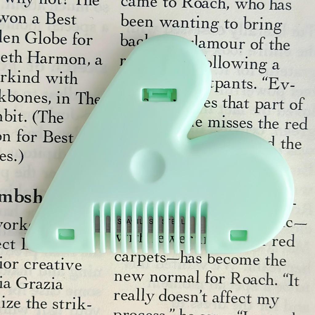 Heart-Shaped Double-Sided Hair Trimmer and Bangs Comb