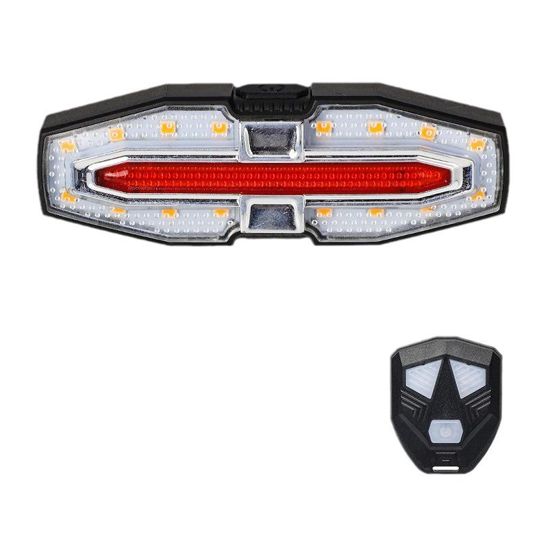 2024 USB Rechargeable Bicycle Turn Signals with Horn and Wireless Remote-Controlled Bright Rear Light for Night Riding.
