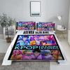 ZOEY D-Demon Hunters K-pop Bed Sheet Set 3D Printed Bed Flat Sheet With Pillowcase Bed Linen King Queen Size