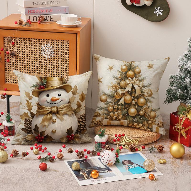 Weihnachts-Kissenbezug Autositzkissen Indoor Vielseitige Feiertagsdekoration Sofakissen