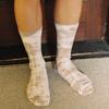 Plants tie-dye socks in brown_Plant-dyed socks brown