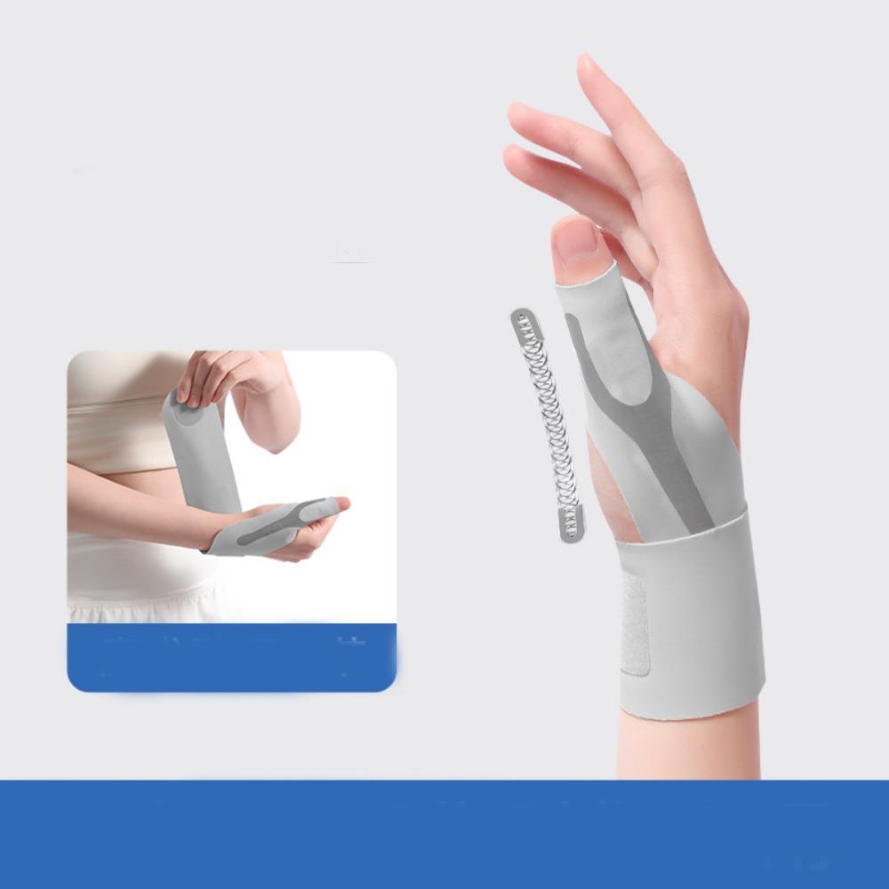 

NEW Anti Sprain Thumb Brace Breathable Elastic Thumb sheath Adjustable Ultra-thin Wrapped Wrist Guard Tenosynovitis left сірий