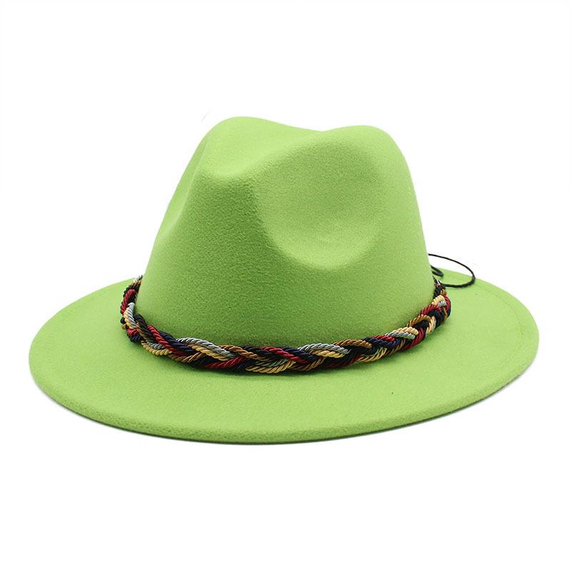 Women'S Simple Wool Top Hat Black Trend Versatile Men'S Jazz Hat Felt Hat