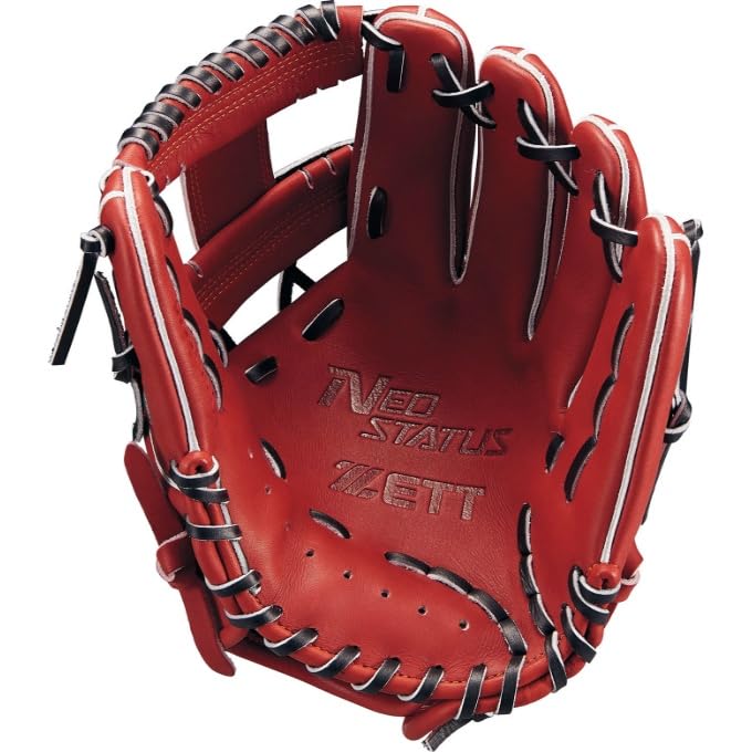 ZETT Neo Status Youth Softball Glove for Second and B Size BJGB70510N Shortstop, Black/Pastel (1932), L,