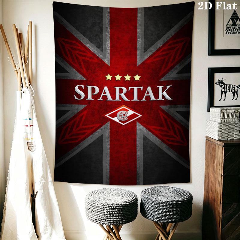 Spartak Moscow Brave Wall Hanging Printed Fabric Blanket Decorative Tapestries for Bedroom Living Room Home Decor