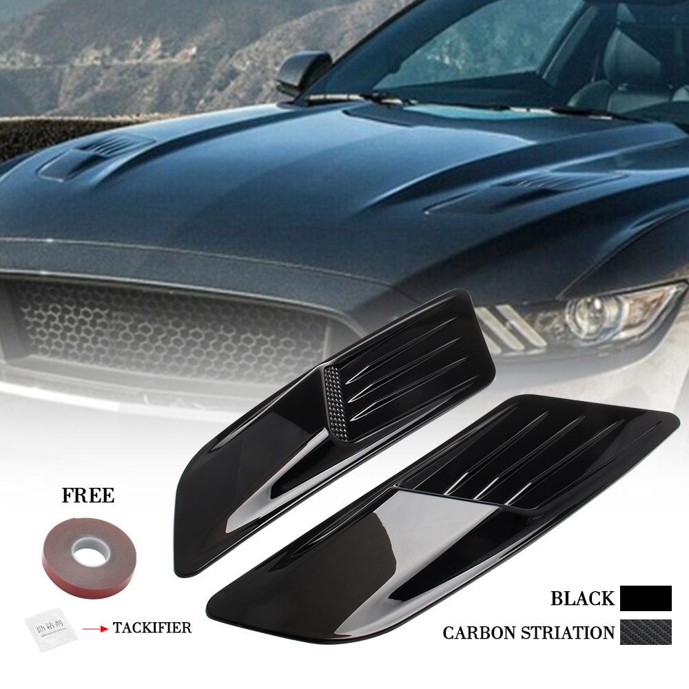 Car Carbon Fiber Copy Universal Front Hood Air Intake Trim Scoop Vent Guards Engine Hood Decoration Exterior Accessories