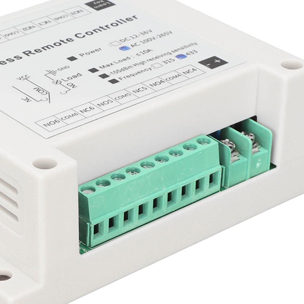Remote Control Module 6 Channel Relay Controller Board 43300CMHz AC