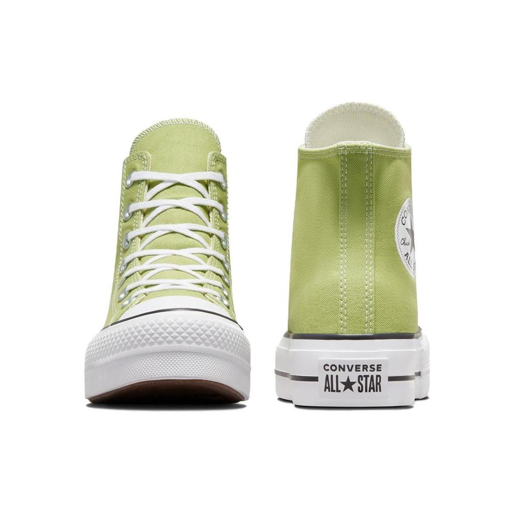 Converse  Chuck Taylor All Star Lift Platform High Vitality Green Women Sneakers White Black A06137C