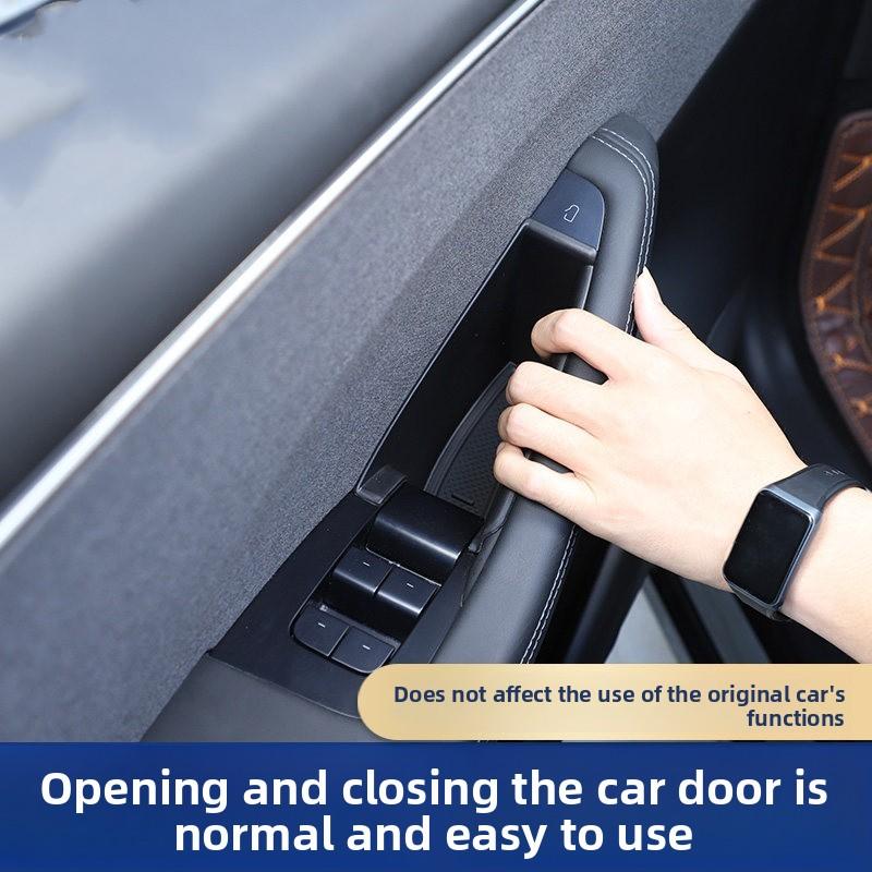 For Tesla Model 3 Highland 2025 2025 2026 Car Door Side Slot Storage Box Front Rear Door Inner Handle Organizer Tray Accessories