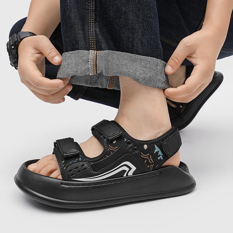 

Summer new outer wear sports casual non-slip sandals fashion versatile beach shoes 471218 black-J 44