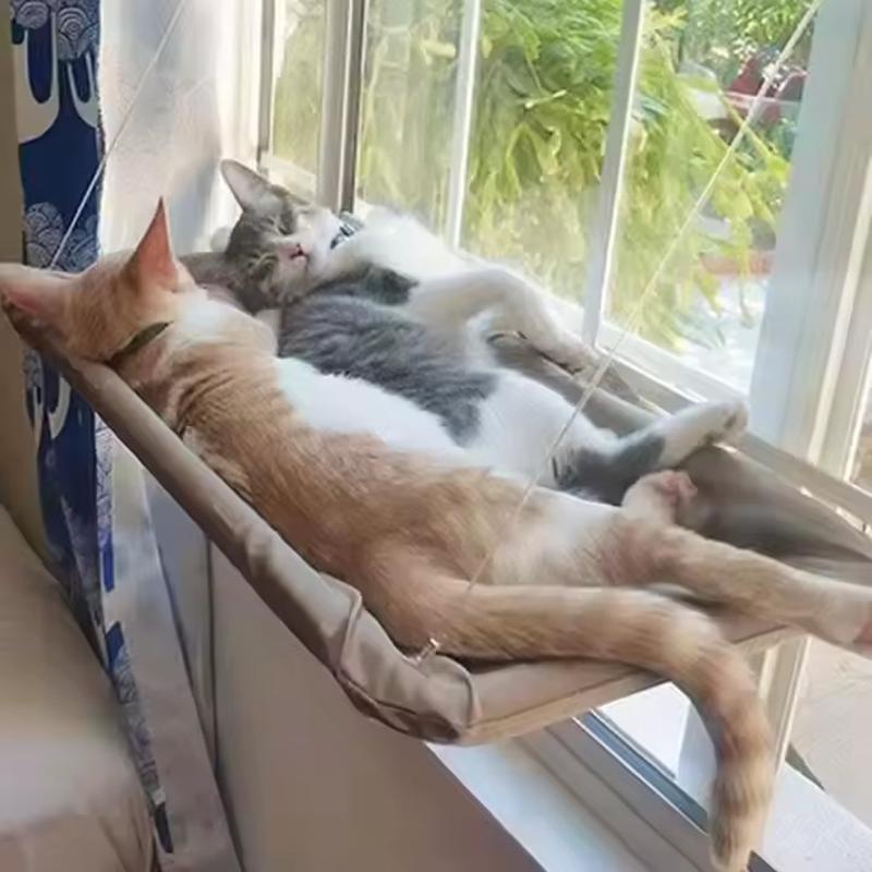 Cat Hammock Four Seasons Pet Bed Strong Suction Cup Hanging Cat Nest Foldable Window Sill Hanging Bed For Cats Sunbathing Rest