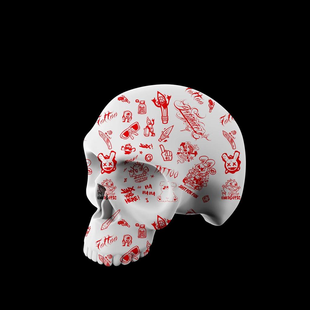 DIY Silicone Skull Tattoo Practice Tattoo Supplies Makeup Accessories Beauty 3D Head Blank Embroidery Tattoo for   Artists