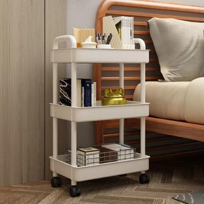 Trolley Rack Küche Boden Schlafzimmer Mehrschichtige Baby Snacks Mobile Badezimmer Badezimmer Lagerregal